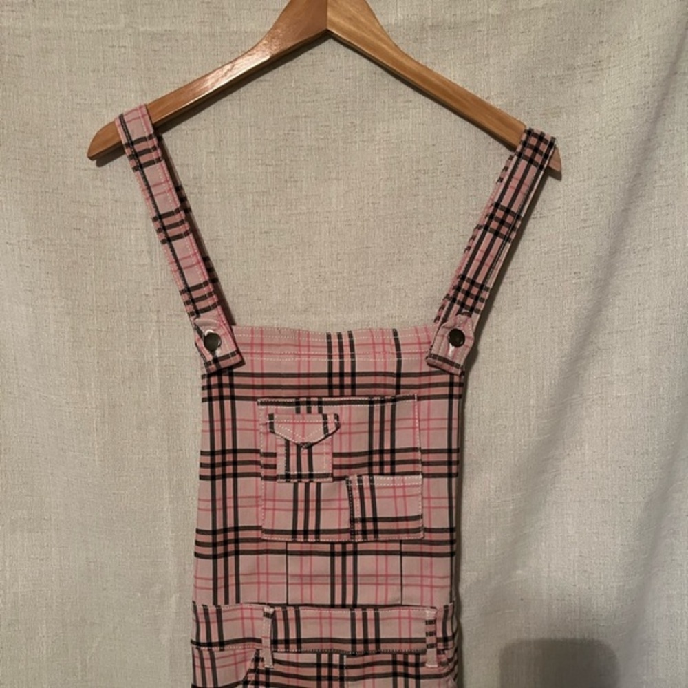 Like An Angel Plaid Overalls Dress Size M - Picture 2 of 5